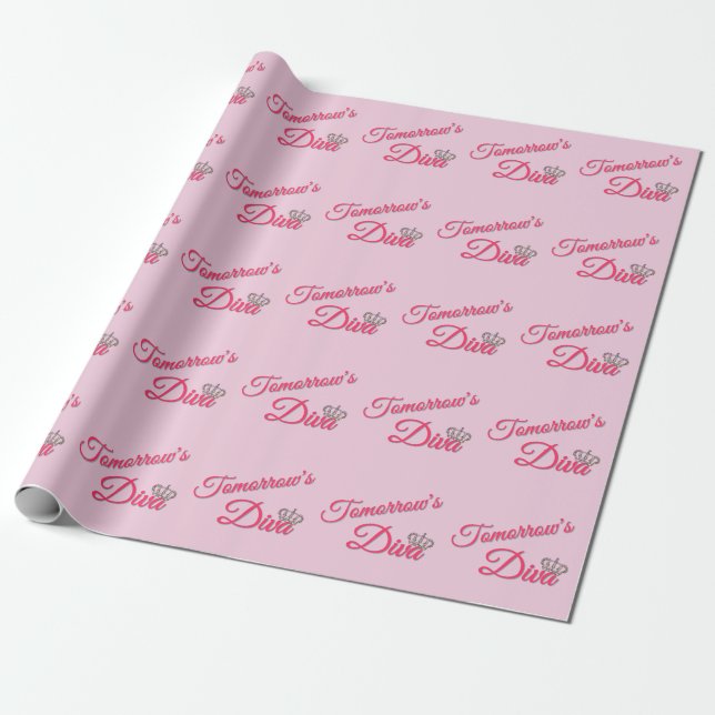 Papel De Regalo El rosa de la diva de mañana (Desenrollado)