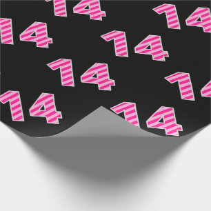 Papel De Regalo El rosa raya el acontecimiento 14 # (cumpleaños,
