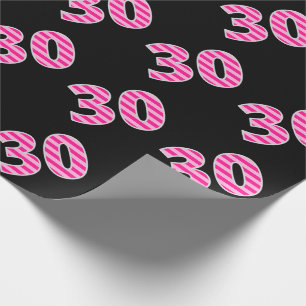 Papel De Regalo El rosa raya el acontecimiento 30 # (cumpleaños,