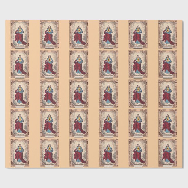 Papel De Regalo El Sagrado Corazón de Jesús (Superficie plana)