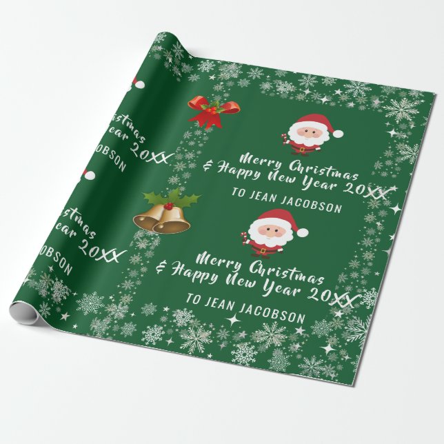 Papel De Regalo El Santa Claus moderno y lindo (Desenrollado)