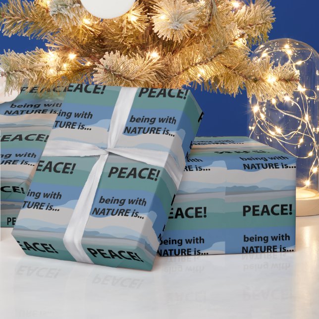 Papel De Regalo El ser de paz con la naturaleza es paz (Vacaciones)