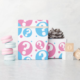 Papel De Regalo El sexo revela la ducha de bebé chica signo de in
