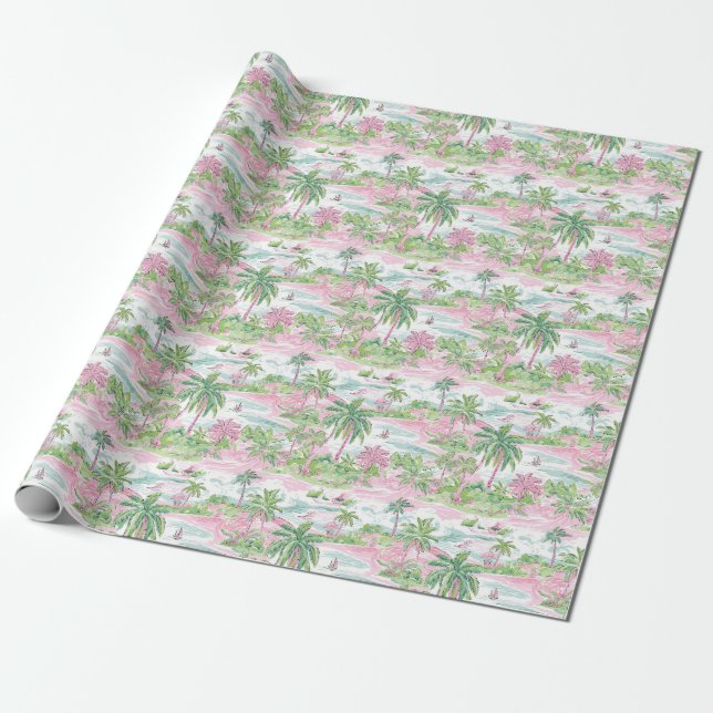 Papel De Regalo El Sol Tropical Calienta El Alma (Desenrollado)