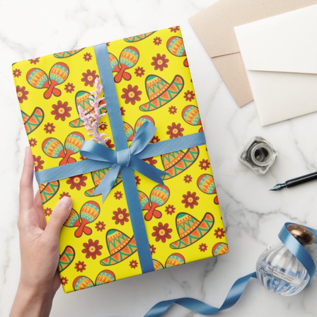 Papel De Regalo El sombrero de Cinco de Mayo Maracas (Regalar)