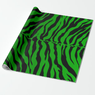 Papel De Regalo El tigre negro y verde raya el estampado de