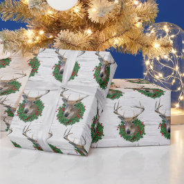 Papel De Regalo El Venado De Púas En Los Navidades Escribió Sobre