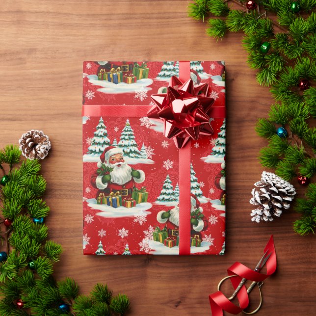 Papel De Regalo El viejo chapucero de la alegría de Santa (Regalo de vacaciones)