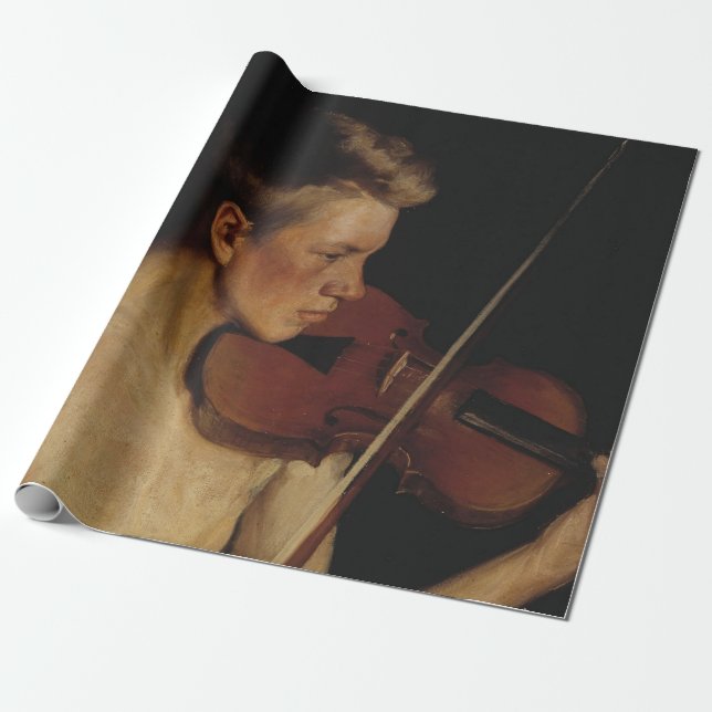 Papel De Regalo El violinista (músico masculino) (de Pekka Halonen (Desenrollado)