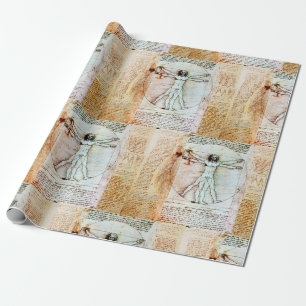 Papel De Regalo EL VITRUVIANO, de Leonardo Antique Parchment