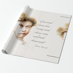 Papel De Regalo Eleanor Roosevelt y Grandes Mentes Cita