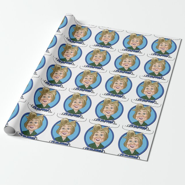 Papel De Regalo Elecciones de Hilary Clinton 2016 (Desenrollado)