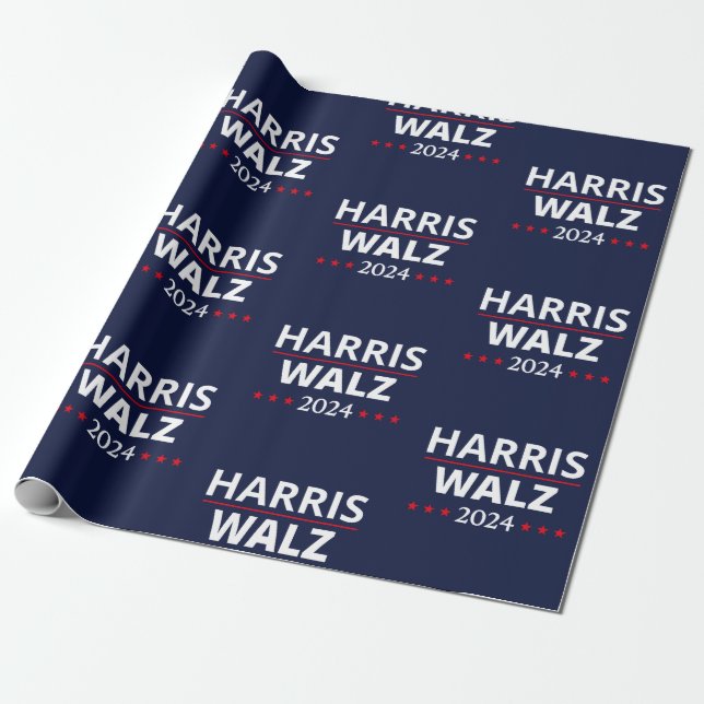 Papel De Regalo Elecciones Harris Walz 2024 III (Desenrollado)