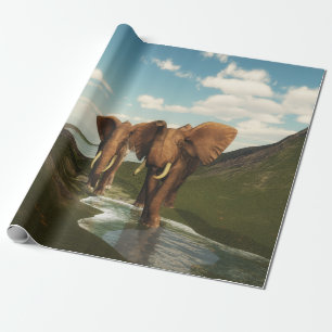 Papel De Regalo Elefante