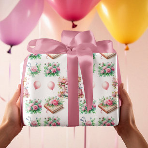 Papel De Regalo Elefante bebé niña rosa y jirafa golf bebé