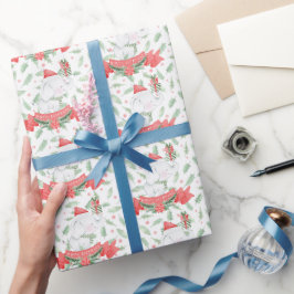 Papel De Regalo Elefante blanco lindo | NAVIDADES