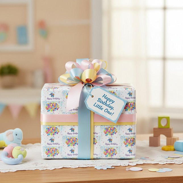 Papel De Regalo Elefante de cumpleaños  (Subido por el creador)