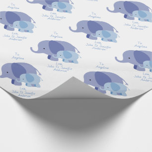 Papel De Regalo Elefante de los azules cielos