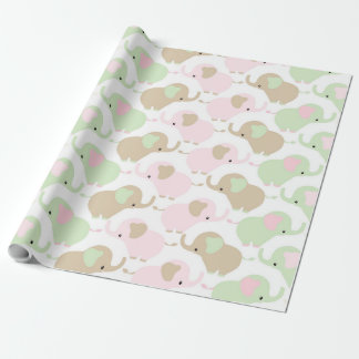 Papel De Regalo Elefante lindo neutral del bebé del género