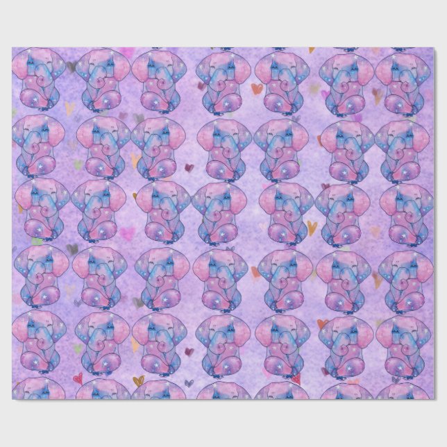 Papel De Regalo Elefante llamado Acorn (Superficie plana)