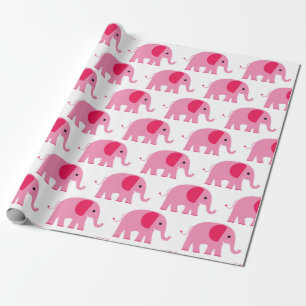 Papel De Regalo Elefante rosado