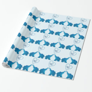 Papel De Regalo elefantes azules