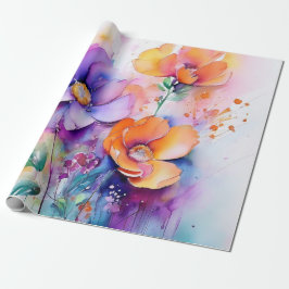 Papel De Regalo Elegancia de acuarela floral