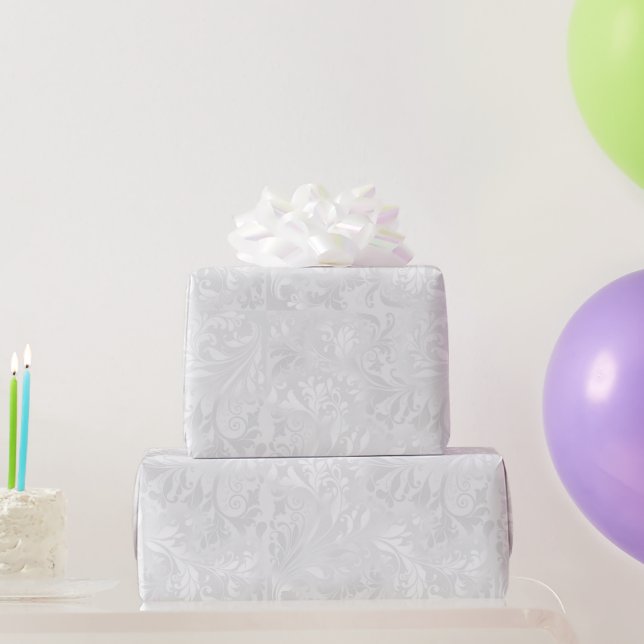 Papel De Regalo Elegancia de Boda satinado blanco (Regalos de fiesta)