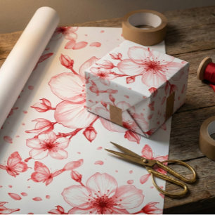 Papel De Regalo Elegancia de Flor de Cerezo