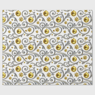 Papel De Regalo Elegancia de remolino de oro y plata