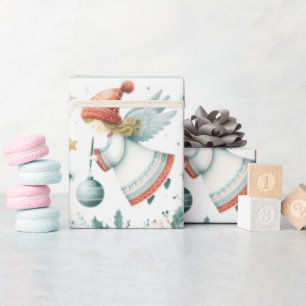 Papel De Regalo elegancia escandinava ángel espiritual de Navidad