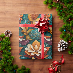 Papel De Regalo Elegancia floral alegre