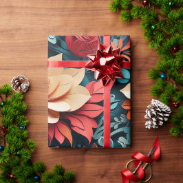Papel De Regalo Elegancia floral festiva