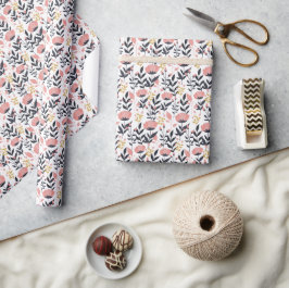 Papel De Regalo Elegancia Floral Moderna