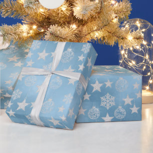 Papel De Regalo Elegancia Helada Invierno Nieve