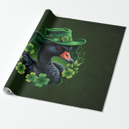 Papel De Regalo Elegancia irlandesa, el cisne negro de San Patrici