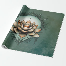 Papel De Regalo Elegancia meditativa. Flor de loto exquisita