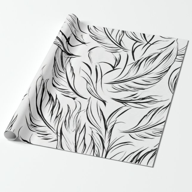 Papel De Regalo Elegancia monocroma (Desenrollado)