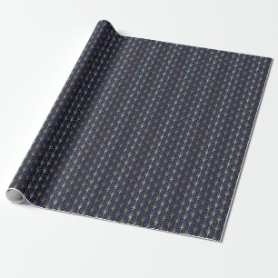 Papel De Regalo Elegancia oriental: Patrón de fanáticos dorados