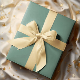 Papel De Regalo Elegancia silenciosa - Océano sólido Verde azulado