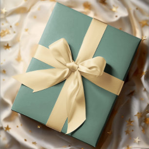 Papel De Regalo Elegancia silenciosa - Océano sólido Verde azulado