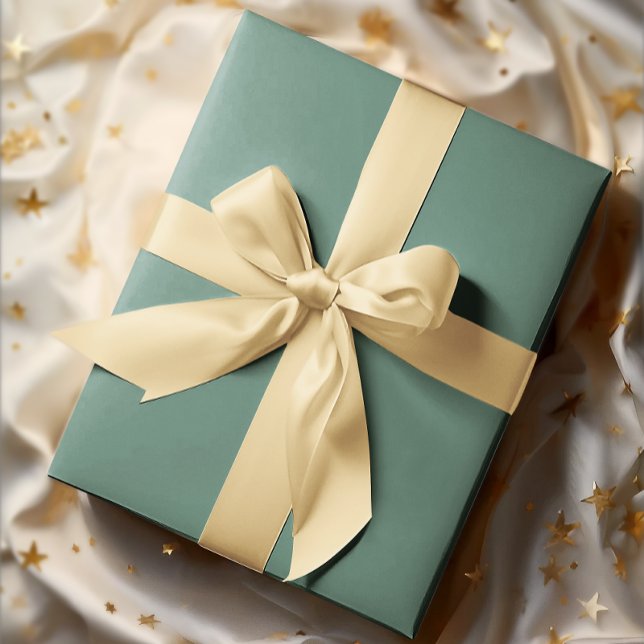Papel De Regalo Elegancia silenciosa - Océano sólido Verde azulado (Subido por el creador)