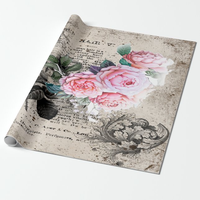 Papel De Regalo elegancia vintage (Desenrollado)