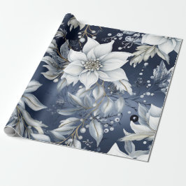 Papel De Regalo Elegant Blue & Gold Christmas Paper