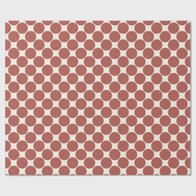Papel De Regalo Elegant Brown Circles Gift Wrap Paper (Superficie plana)