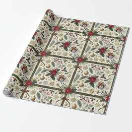 Papel De Regalo Elegant Christmas Gift Wrap with Snowflakes