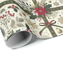 Papel De Regalo Elegant Christmas Gift Wrap with Snowflakes