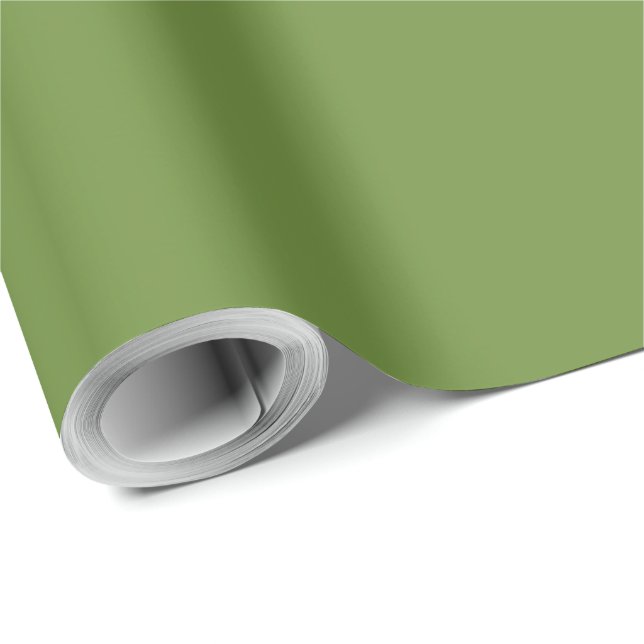 Papel De Regalo Elegant Christmas Green Solid  (Esquina del rollo)