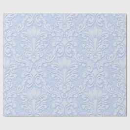Papel De Regalo Elegant Damask light blue