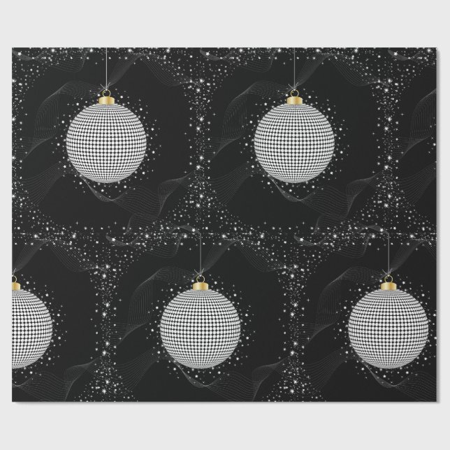 Papel De Regalo Elegant Disco Ball Christmas Ornament (Superficie plana)